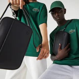 Unisex Flat Pocket Zip Crossover Bag