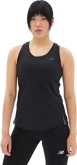 New Balance Q Speed Jacquard Tank (Black) Women's Clothing