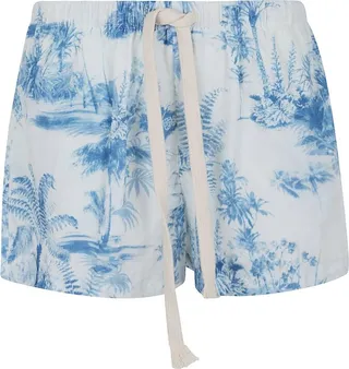 REDValentino Palm Tree-Printed Drawstring Shorts