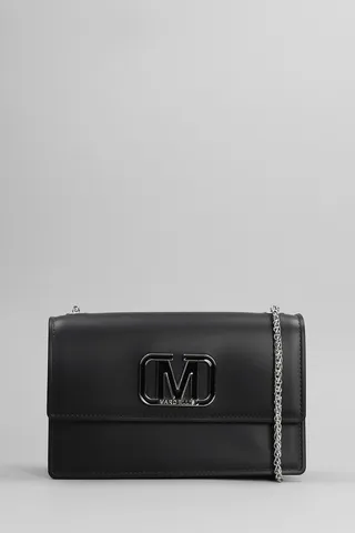Flat Supermee M Hand Bag In Black Faux Leather