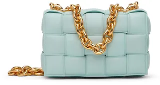 Bottega Veneta Blue Padded Chain Cassette Bag