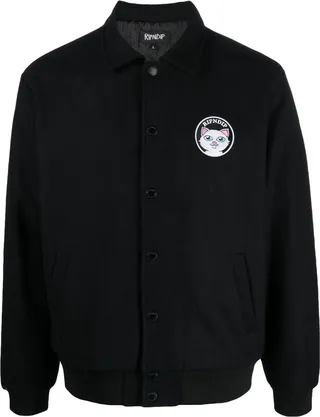 Graphic-Print Bomber Jacket