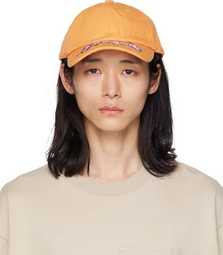 Jacquemus Yellow Le Raphia 'La Casquette Desenho' Cap