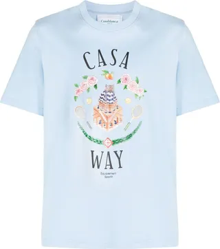Casa Way-print organic cotton T-shirt