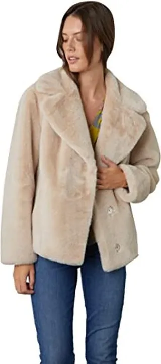 Velvet by Graham & Spencer Women's Raquel Lux Faux Fur Cropped Coat