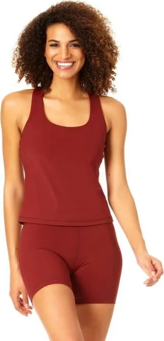 Anne Cole Active - Women's Scoop Neck Tank Top - Raisin - X Large