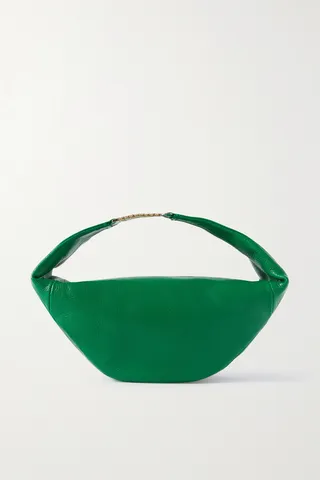 Aquazzura - Downtown Mini Textured-leather Shoulder Bag - Green