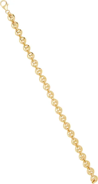 Women's Gold Small Circle Link Bracelet