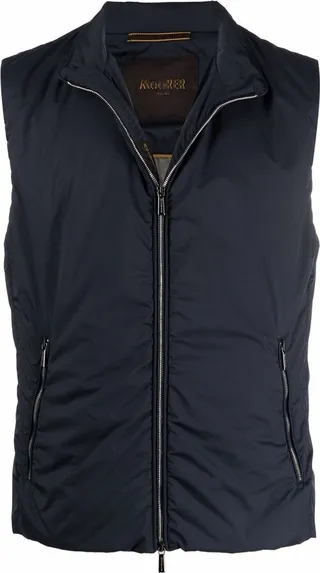 High-Neck Zip-Up Gilet