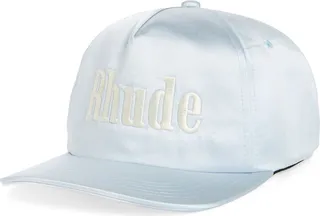 Embroidered Logo Satin Baseball Hat