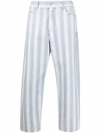 Belli Fuori striped wide-leg jeans