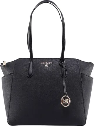Marylin saffiano leather shoudler bag with logo tag