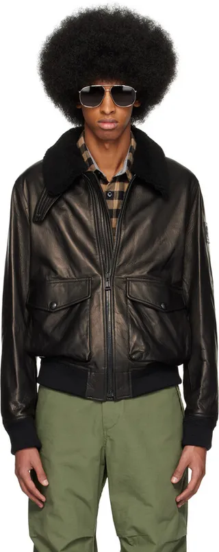 Belstaff Black Chart Leather Jacket
