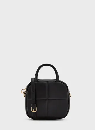 Square Quilted Satchel Bag
