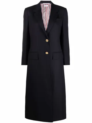 Single-Breasted Wool Coat
