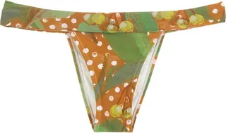 Leaf-Print Bikini Bottoms