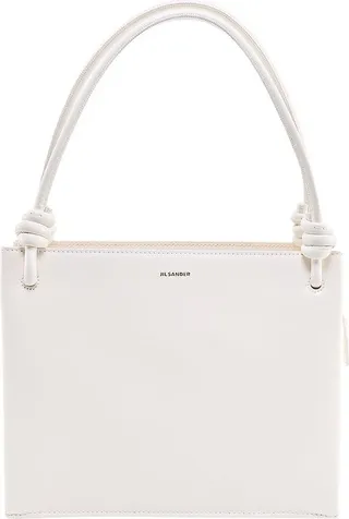 Jil Sander Logo Print Squared Tote Bag