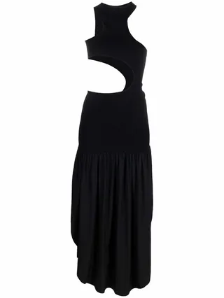 Cut-Out Sleeveless Asymmetric Dress