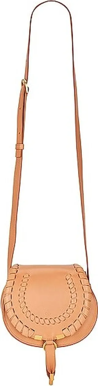 Chloe Small Marcie Saddle Bag in Tan