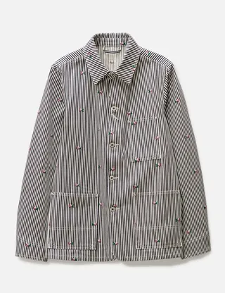 Rinse Striped Workwear Denim Jacket