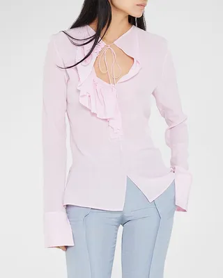 Romantic Ruffle Chiffon Blouse
