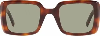 Tortoiseshell-Effect Oversized-Frame Sunglasses