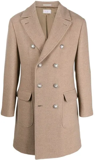 Double-Breasted Virgin Wool Coat
