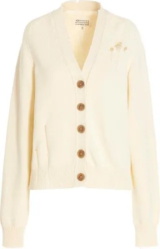 Maison Margiela Distressed V-Neck Cardigan