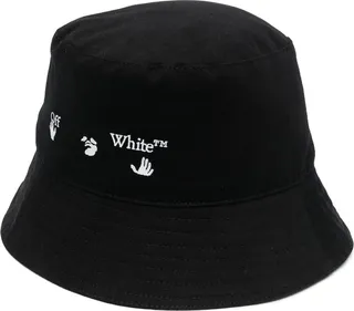 Black Logo Cotton Bucket Hat