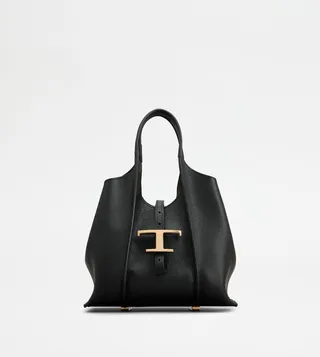 T Timeless Shopping Bag in Leather Mini