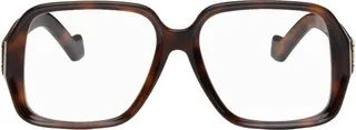 Loewe Tortoiseshell Chunky Anagram Square Glasses