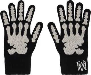 AMIRI Black Skeleton Gloves