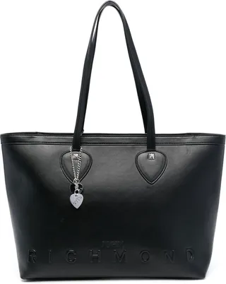 Charm-Detail Logo Tote Bag