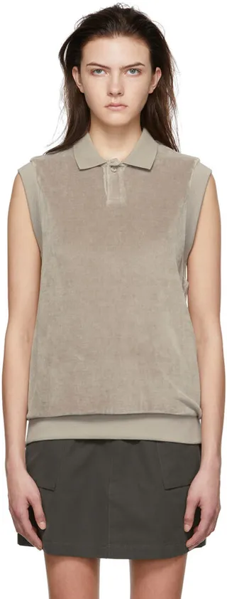 Essentials Taupe Cotton Polo