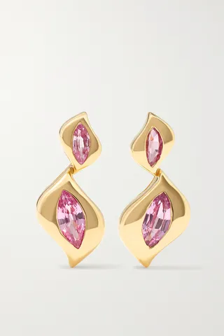 Almasika - Harmony 18-karat Gold Sapphire Earrings - One size