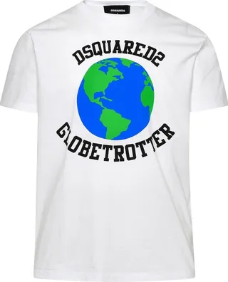 Dsquared2 Globetrotter Printed Crewneck T-Shirt