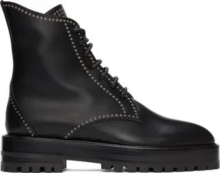 ALAÏA Black Eyelet Trekking Boots