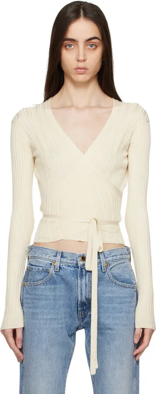 KHAITE Off-White Bambi Cardigan