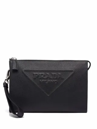 Embossed Logo Clutch