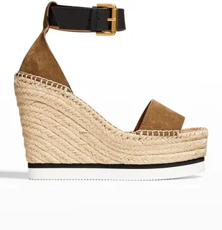 Glyn Bicolor Wedge Espadrille Sandals