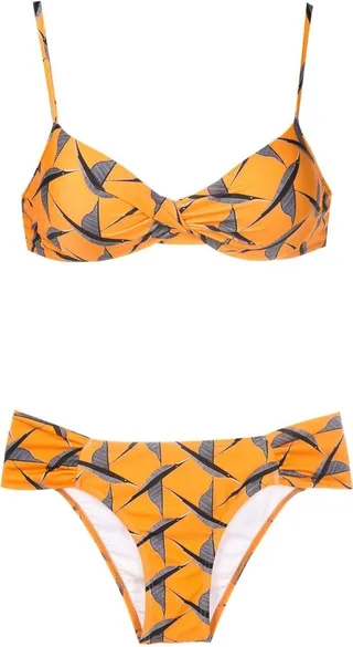 Vitória bird-print bikini set