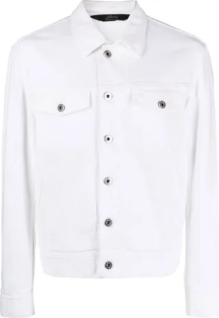White Buttoned Denim Jacket