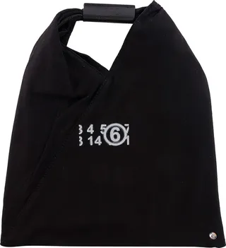 Cotton handbag with logo print