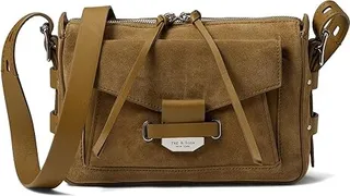 rag & bone Small Field Messenger 2.0 (Olive Suede) Handbags