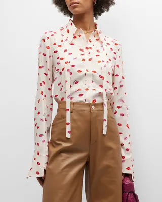 Tessi Crepe Lips Blouse