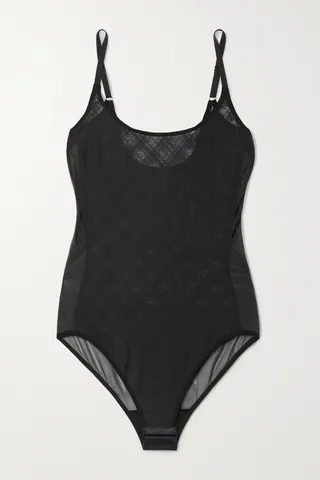 Heist - Recycled Lace And Stretch-tulle Bodysuit - Black