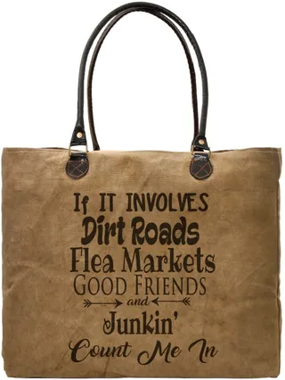 Dirt Roads Recycled Tent Market Tote