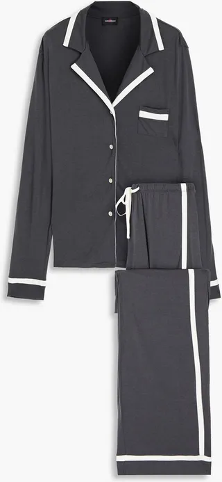 Amore Pima cotton and modal-blend jersey pajama set
