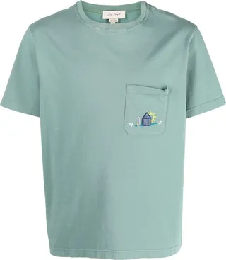 embroidered-motif short-sleeve T-shirt