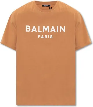Balmain Logo Printed Crewneck T-Shirt